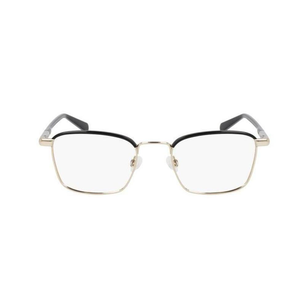 New SHINOLA by Flexon SH-23001 719 Shiny Gold & Black Eyeglasses 52/20/145 - Picture 2 of 4